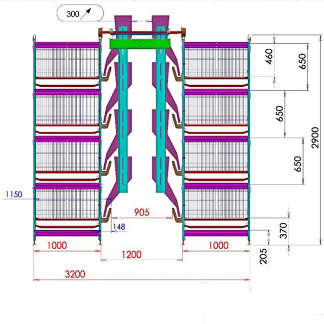 Cage de poulet à rôtir de bébé cultivant l'équipement 1 de production animale de cage