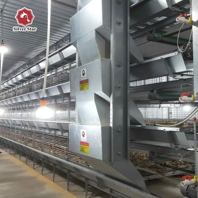 Cage à batterie pour poulets de 4 niveaux Cage pour poulets de 4 niveaux Équipement d'élevage de volailles Système automatique