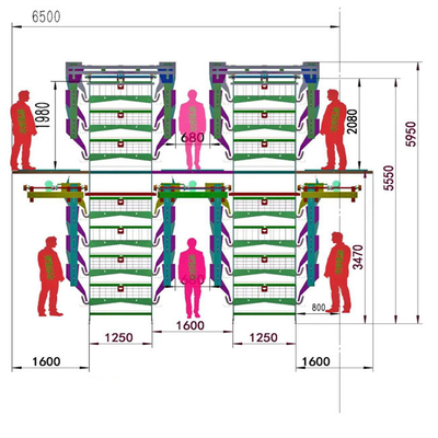 Galvanized Broiler H Type Battery Poultry Cage For 120 Birds